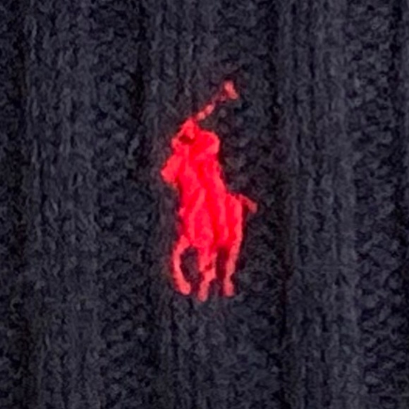 Polo Ralph Lauren Pony Men's Wool in Navy Blue Knit Hat Cuffed Beanie OS NWT - Picture 9 of 15